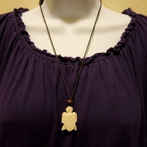 Unisex adjustable necklace with brown cord